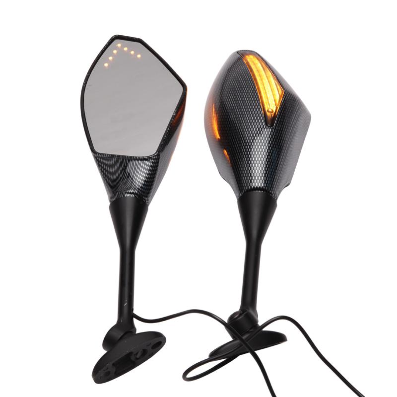 2PCS Hot Motorcycle LED With Turn Signal Integrated Indicator Lights Rearview Mirrors FOR Honda CBR600RR CBR1000RR