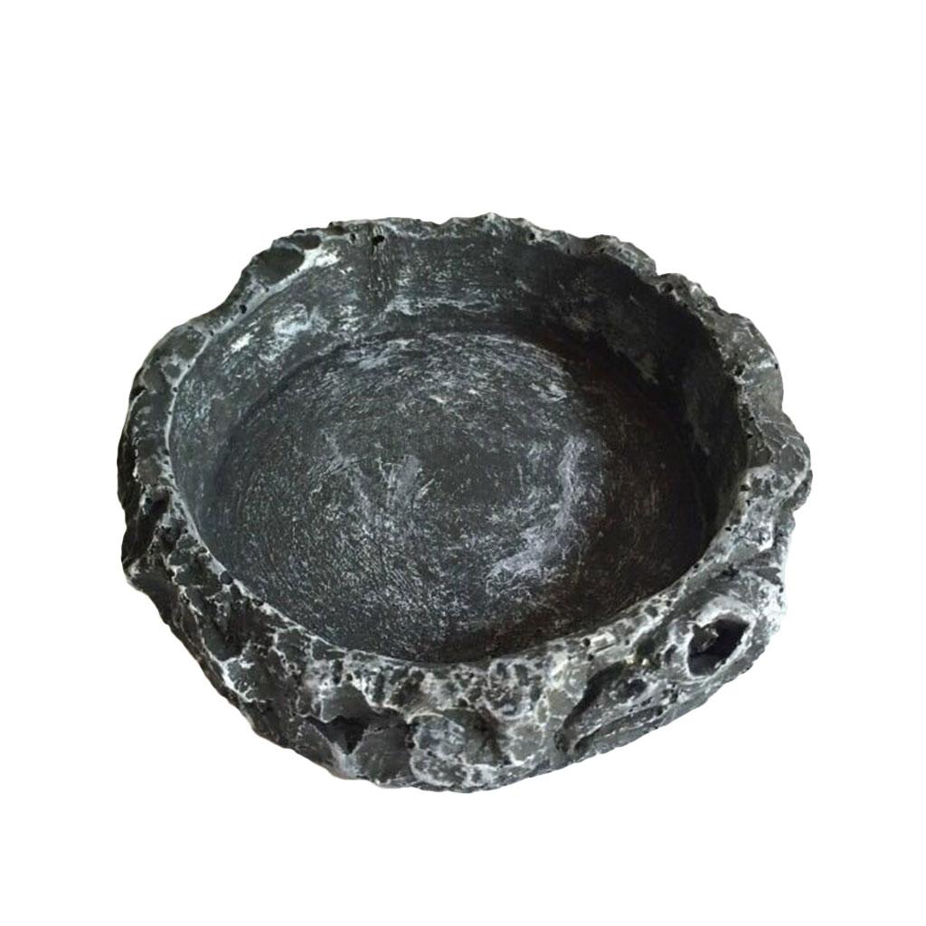 Reptile Food Bowl Water Dish Mealworm Feeder Small Shallow Resin Bowls