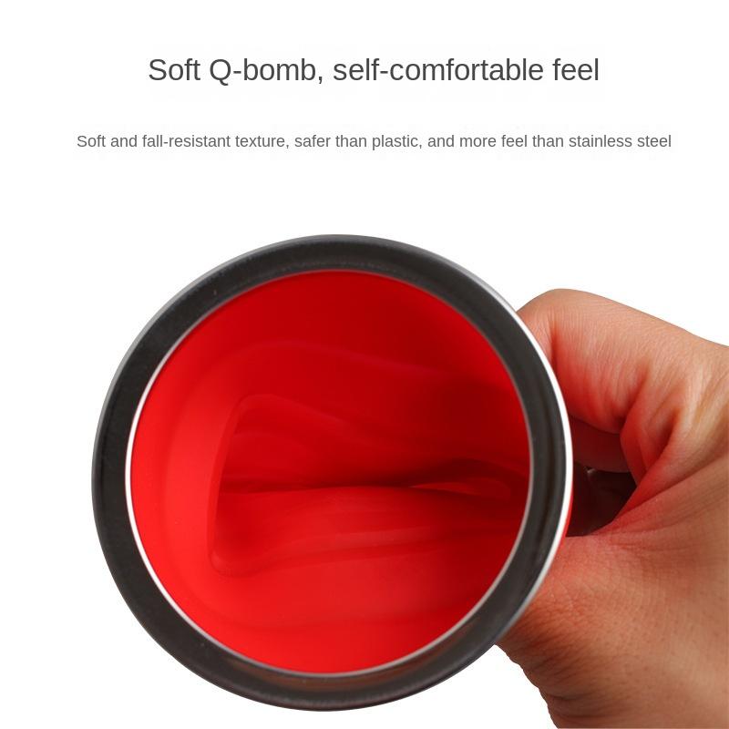 Portable Travel Silicone Folding Adjustable Cup with Lid Travel Foldable Cup Water Cup Que Bottle Gargle Cup