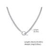 Vnox Stainless Steel Cuban Link Chain Choker Necklaces, Toggle Clasp Pendant Necklaces For Women Men, Minimalist Jewelry Gifts