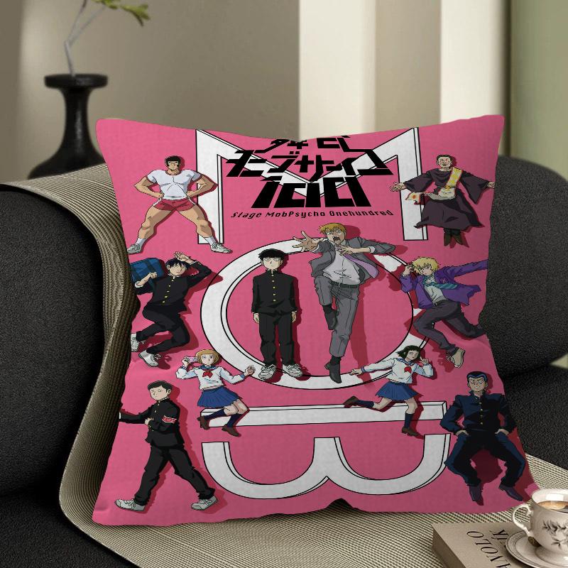Mob Psycho 100 Personalisierte Kissenstaubabdeckung Schlafzimmer Kinder Party Dekoration Kissenbezug Geburtstag Kindergeschenk