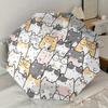 1pc cat circle Pattern Umbrella Design Automatic Opening and Closing Umbrella, High-quality Travel Umbrella, Lightweight and Portable, -90