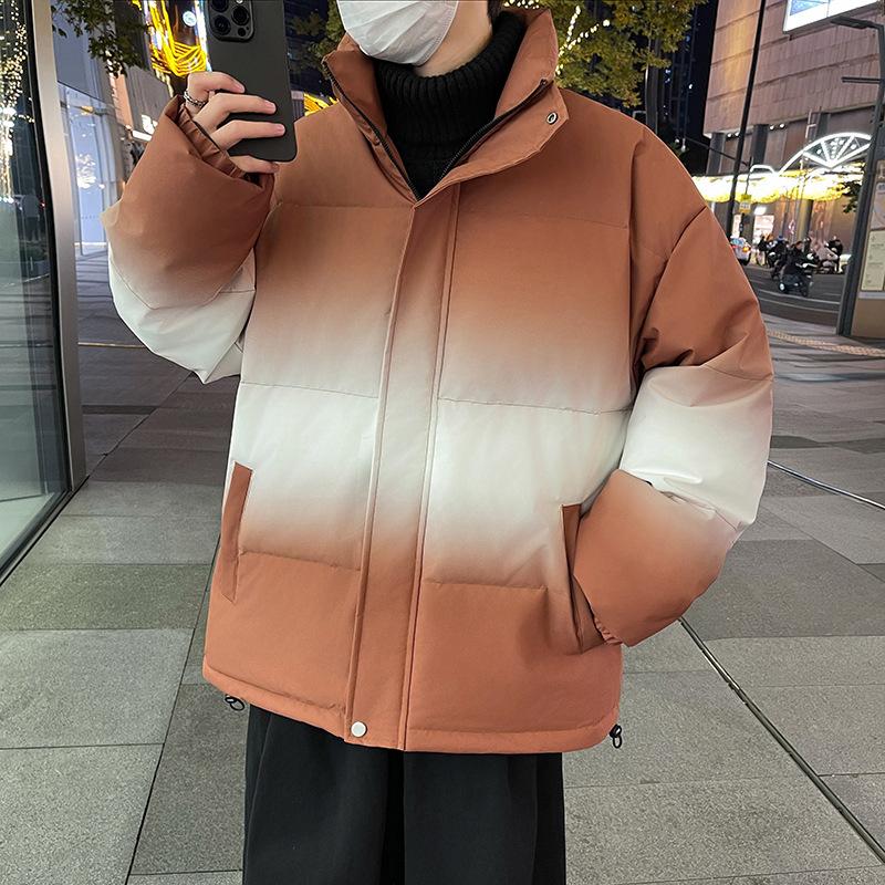 

Зимняя мужская куртка-пуховик с воротником-стойкой, постепенная смена, утолщенная, теплая, свободная, корейская версия, белая куртка-пуховик из утиного пуха, мужская одежда 4XL