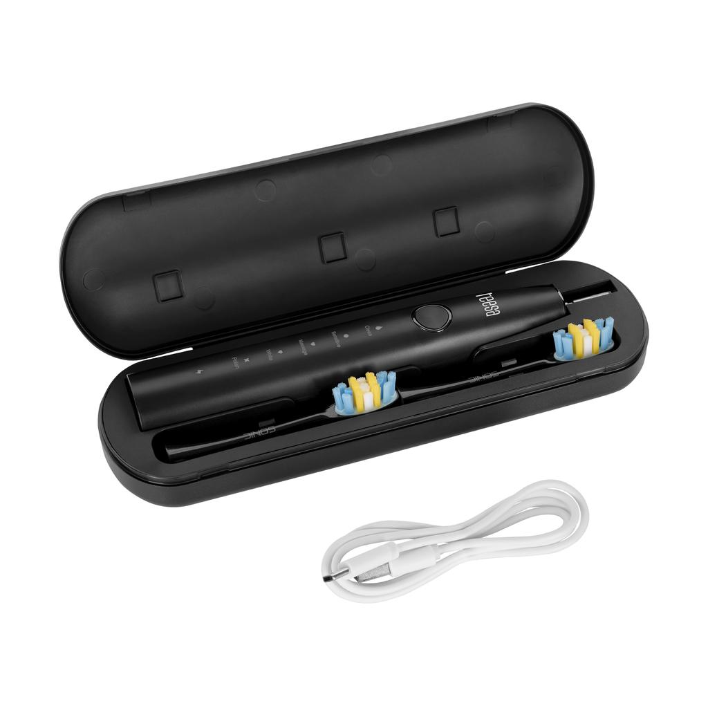 Sonic toothbrush 5 modes case cable TEESA SONIC 2 heads