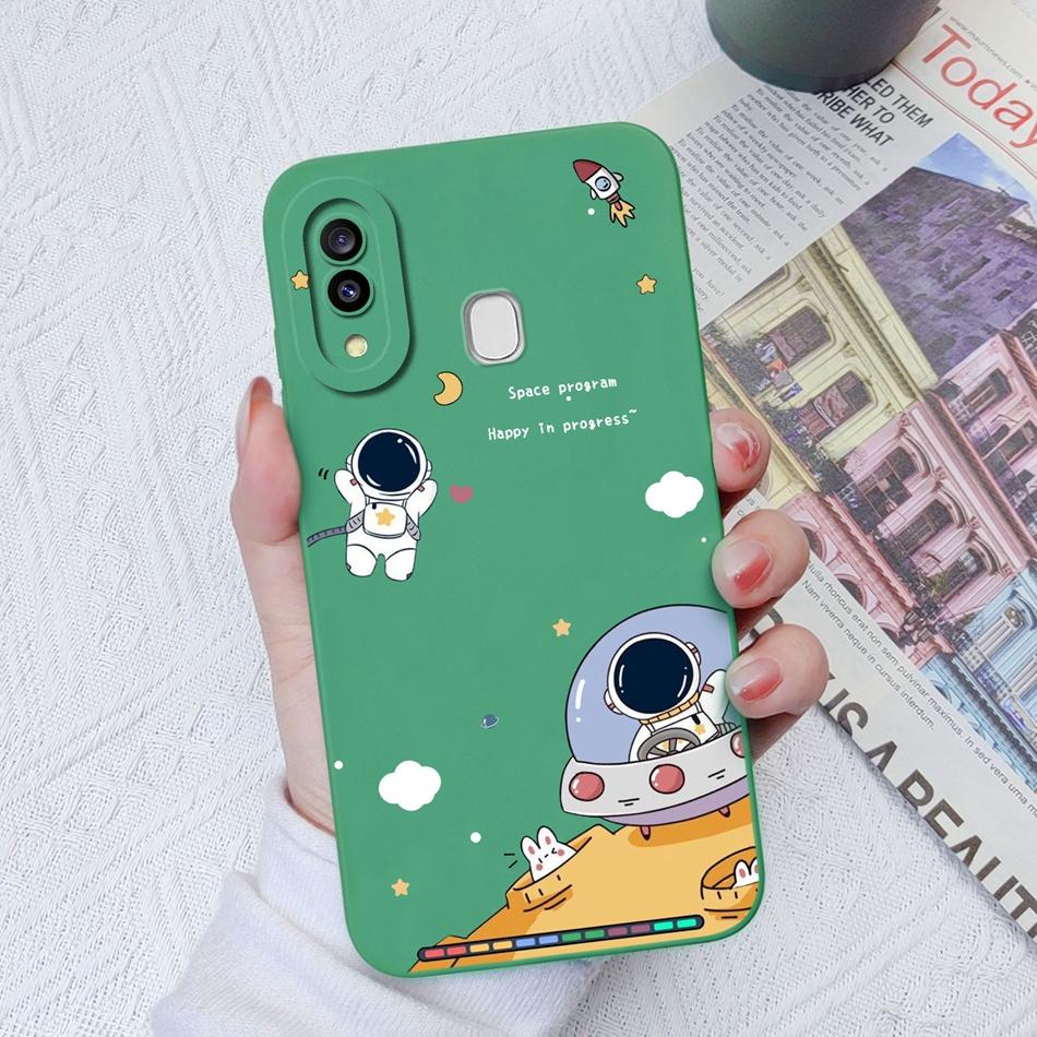 Case For Samsung Galaxy A30 A30S Artistic Style Soft Smooth Liquid Silicone Camera Protective Back Cover For Samsung A30S Funda