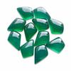 Green Onyx Kite Cabochon Gemstone, Calibrated Loose Stone for Jewelry Making