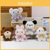 Rabbit Dog Cat Tie Animal Plush Doll Keychain Pendant For Home Decor Office
