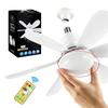 LED Electric Fan Light 3 Speed Adjustable Mini Ceiling Fan Lamp E27 Screw Multifunctional Professional Socket Fan Light