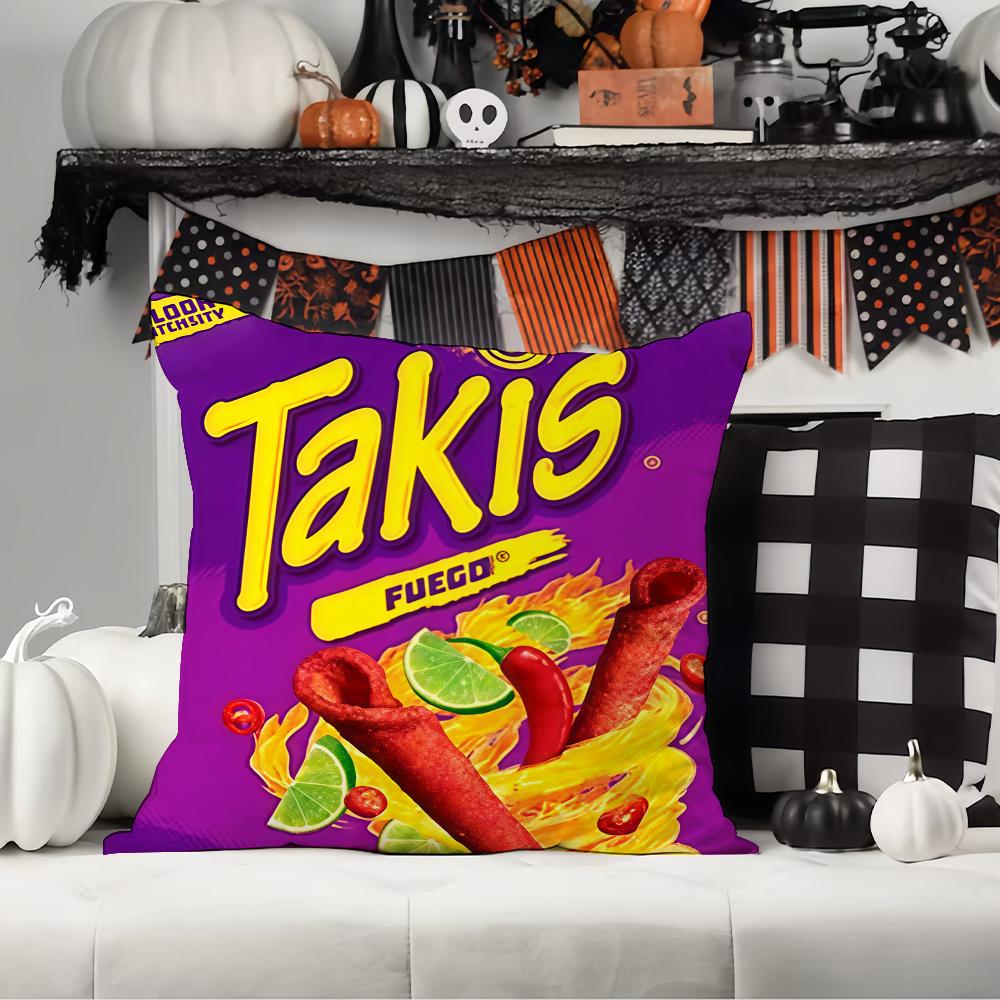 Corn Flakes Snacks T-Takis Kissenbezug Bürokissen Geeignet für Sofa Auto Schlafzimmer Dekorative Kissenhülle