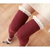 W156 Japanese Lace Knee Socks Thigh Socks Women's College Wind Twist Vertical Strip Cotton Stockings High Stockings