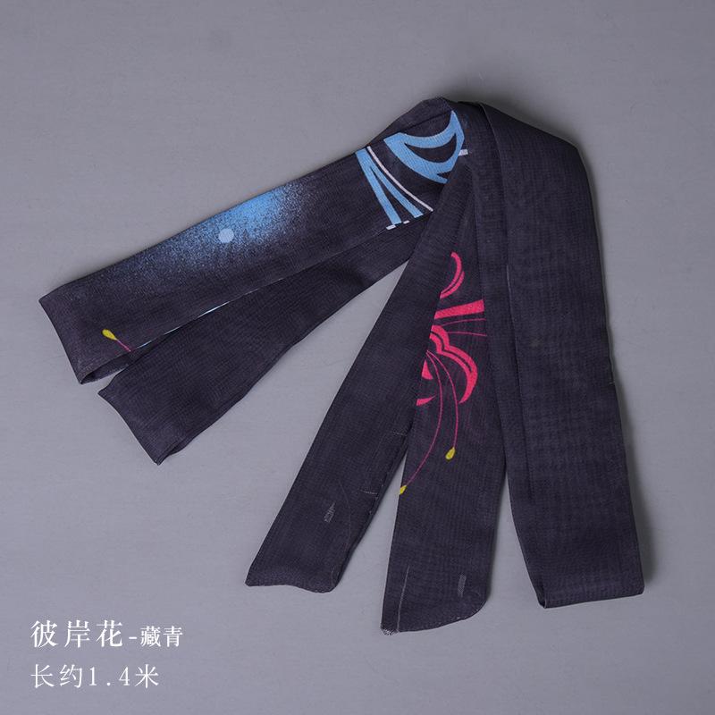 Chinese Style Headband Antique Hanfu Costume Headdress Chiffon Printing Traditional Hair Band Headwear for Women Ribbon HairRope