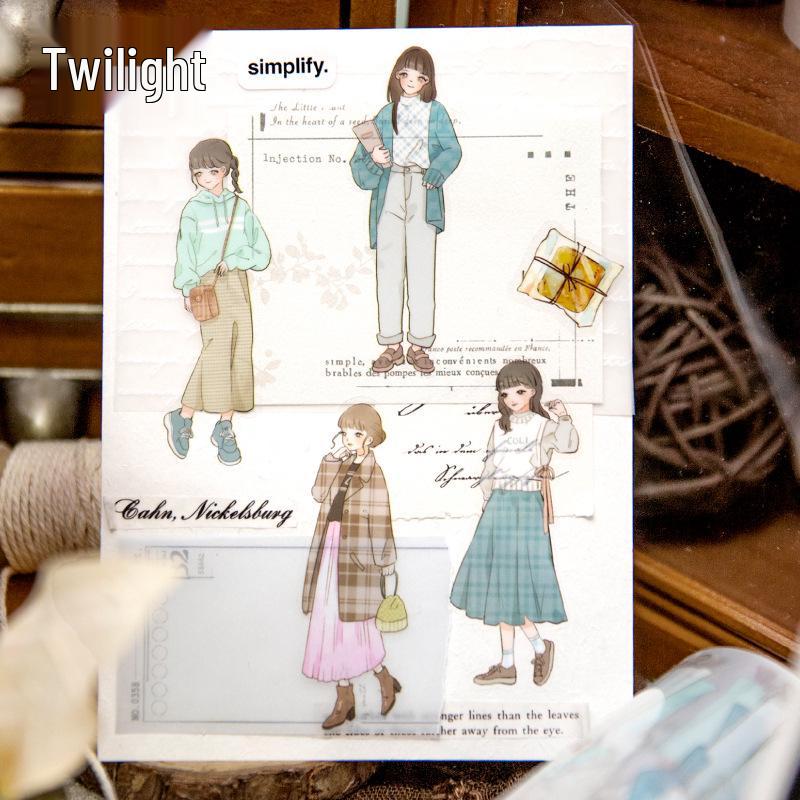 Twilight Tape: First Love Whisper Series - Journal Decoration & Collage Stickers (4 Types)