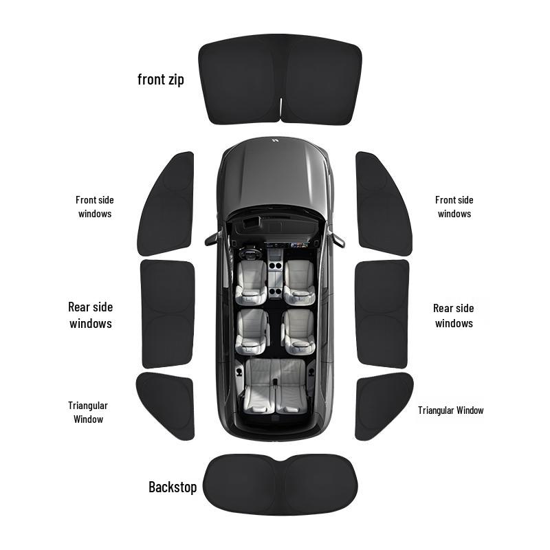 Ideal L6L9 Car Sunshade: Heat Insulation, Privacy, and Light-Blocking Curtain