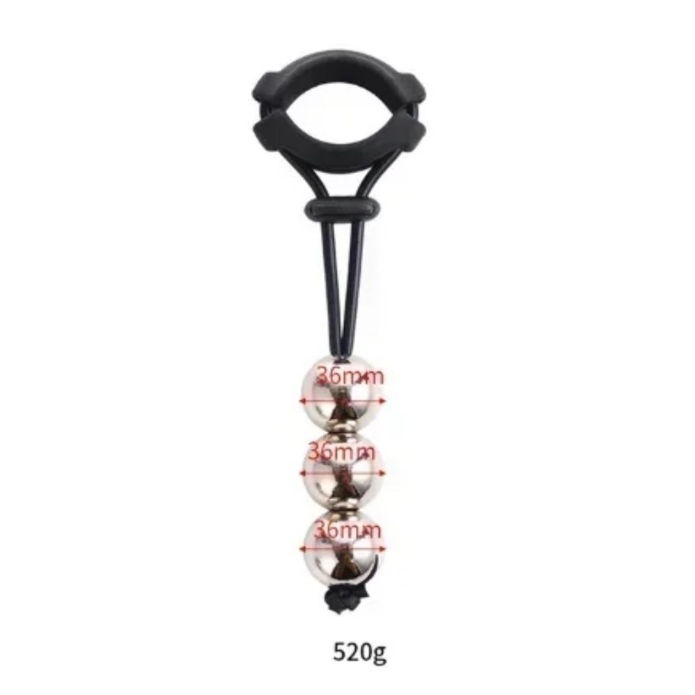 Men Cock Rings Drop Ball Heavy Weight Stretcher Silicone Penis Ring Enlargement Extender Pull Eexercise Tool Adult Erotic Toys
