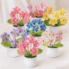 Knitting Crochet Lavender Flowers Potted Plant Colorful Flowers Handmade Flowers Home Office Car Decors Valentine Gift