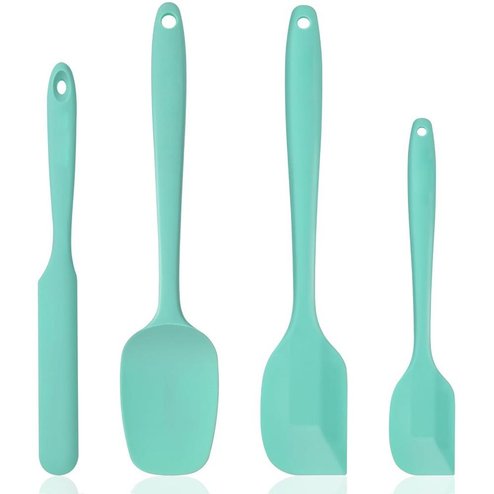4PCS Heat Resistant Silicone Spatula Non-slip Kitchen Baking Tool Cooking Utensil Set Home Baking
