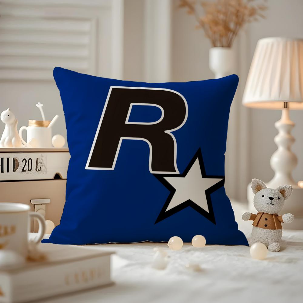 

Anime RRRockstarS Cushion Cover Antidustmite Pillowcase Invisible zipper silky short plush Sofa cushion cover 30X30cm