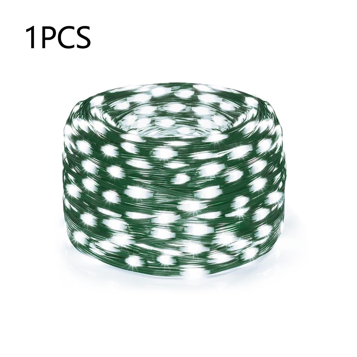 

1-3 шт. Светодиодная лента 10 м-100 м Зеленый кожаный провод Сказочная гирлянда 8 режимов Уличная водонепроницаемая Сад Газон Рождество Свадебный декор 10M 100LED