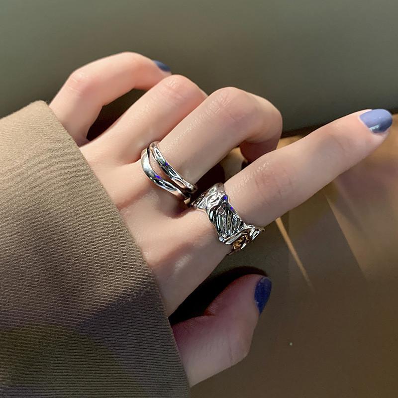 Sterling S925 Classy Silver Irregular Design Ring Ideal For Fashion Women Forward