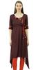 Phagun Angrakha Style Rayon Womens Tunic Kurta Pom-Pom Designer Kurti Top Indian