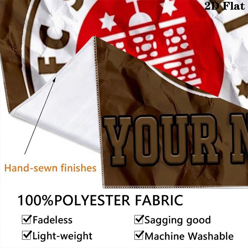 Custom Name St.Pauli Wall Tapestry Aesthetic Wall Hanging Printed Fabric Blanket Decorative Tapestries for Bedroom Living Room Home Decor