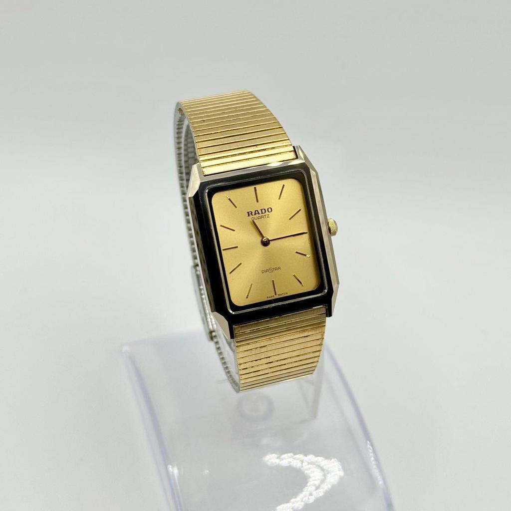 Used RADO QZ Rado Diamond Star 121.9521.3 Square Gold Dial