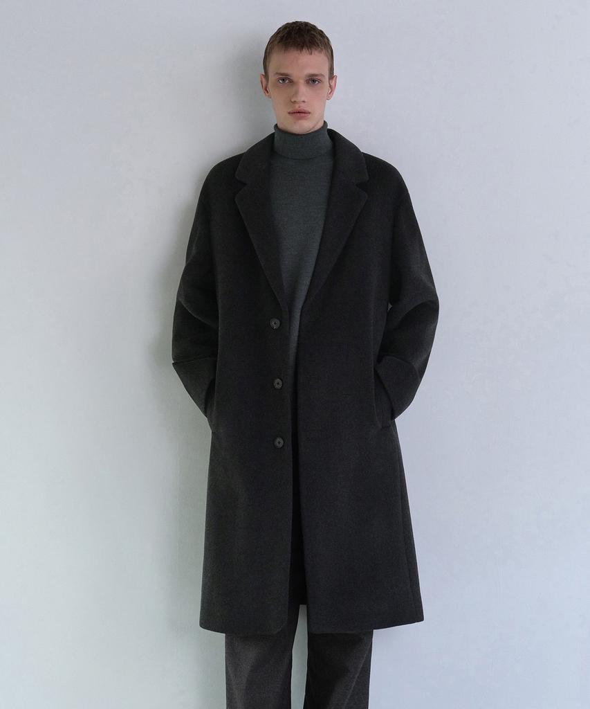 Musinsa Standard Cashmere Blend Oversized Single Coat [Charcoal Grey]