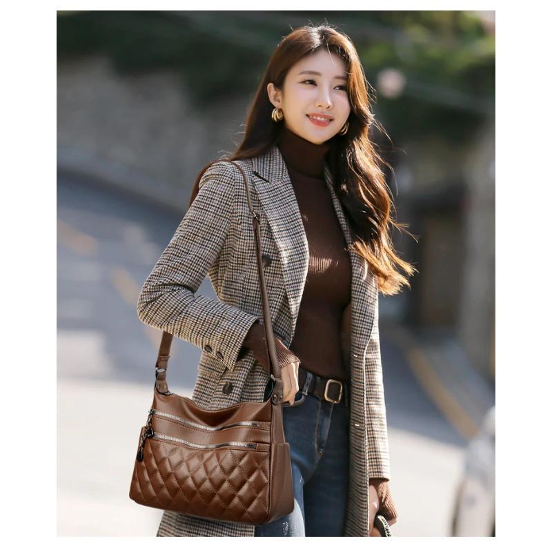 New Fashionable Women's Shoulder Bag with Diamond Pattern Quilted Crossbody Bag Suitable for Daily Use, Shopping, Commuting, Etc