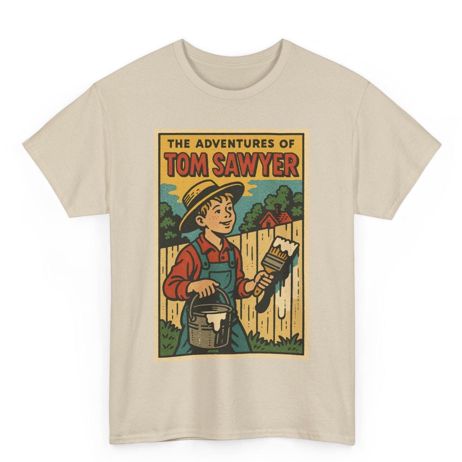 Tom Sawyer T-Shirt: Retro Comic Book Style - Literary Gift 4XL