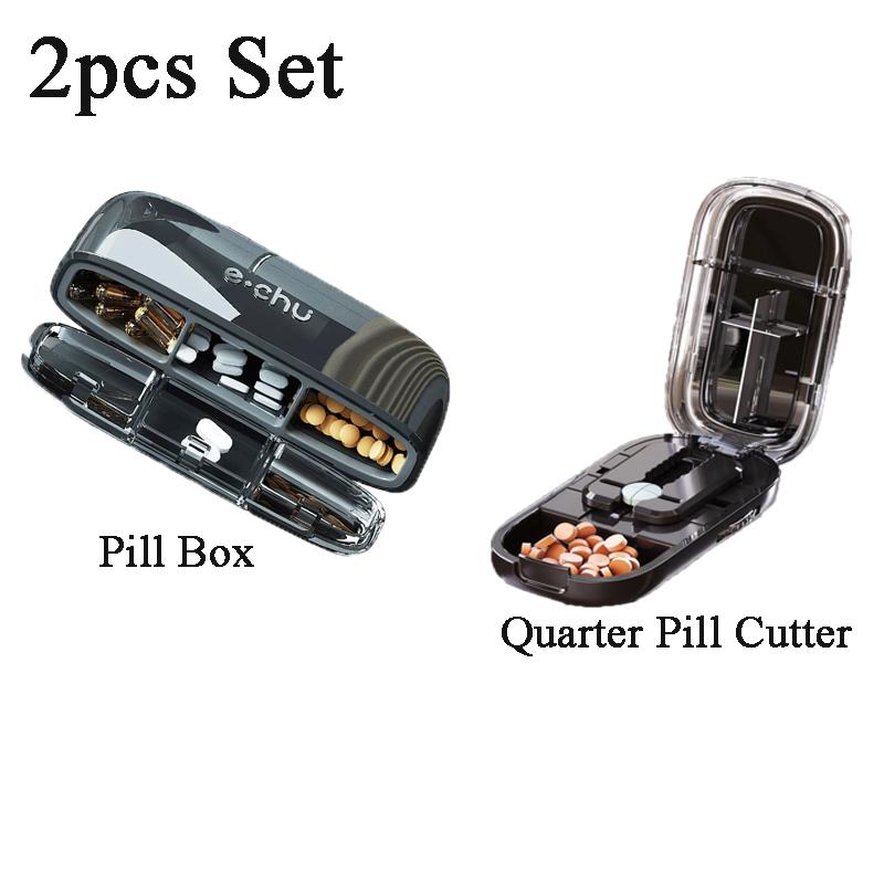 Portable Medicine Cutter Precise Medicine Cutting Scissors Medicine Splitter Tablet Splitting Home Travel Portable Medicine Box