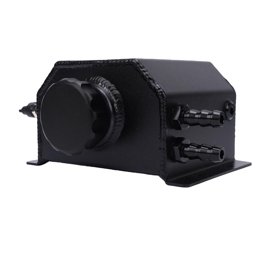 Coolant Overflow Tank Aluminum Alloy Universal 1L Reservoir Expansion Tank Black