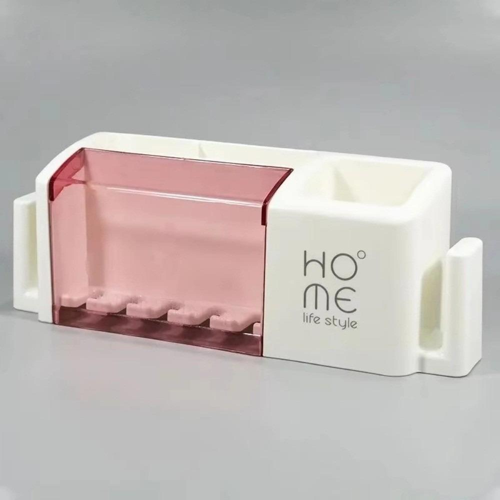 

Bathroom Electric Toothbrush Holder Wall-Mounted Cup Storage Rack Toothbrush Stand for Wash Cup рожевий