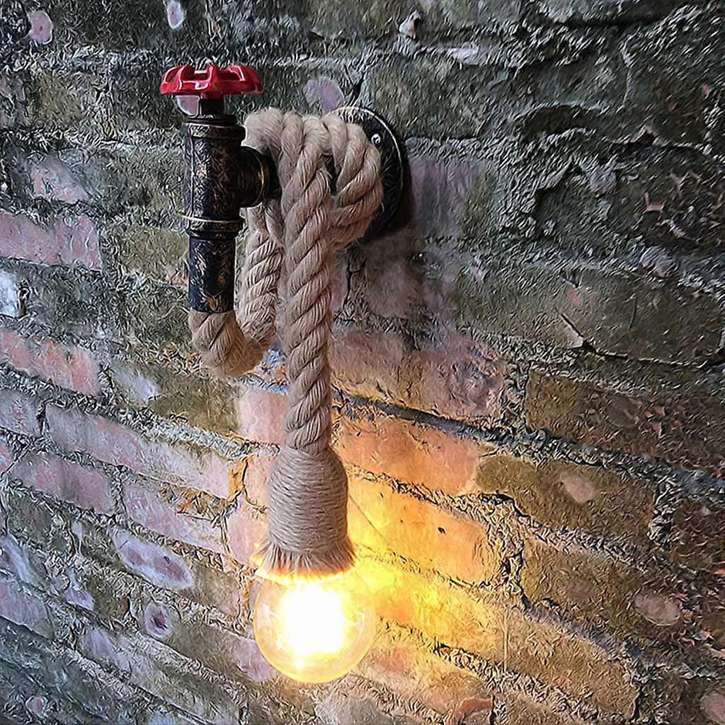 Wanddekoration WandleuchtenKreative Hanfseil Wandlampe Retro Wasser