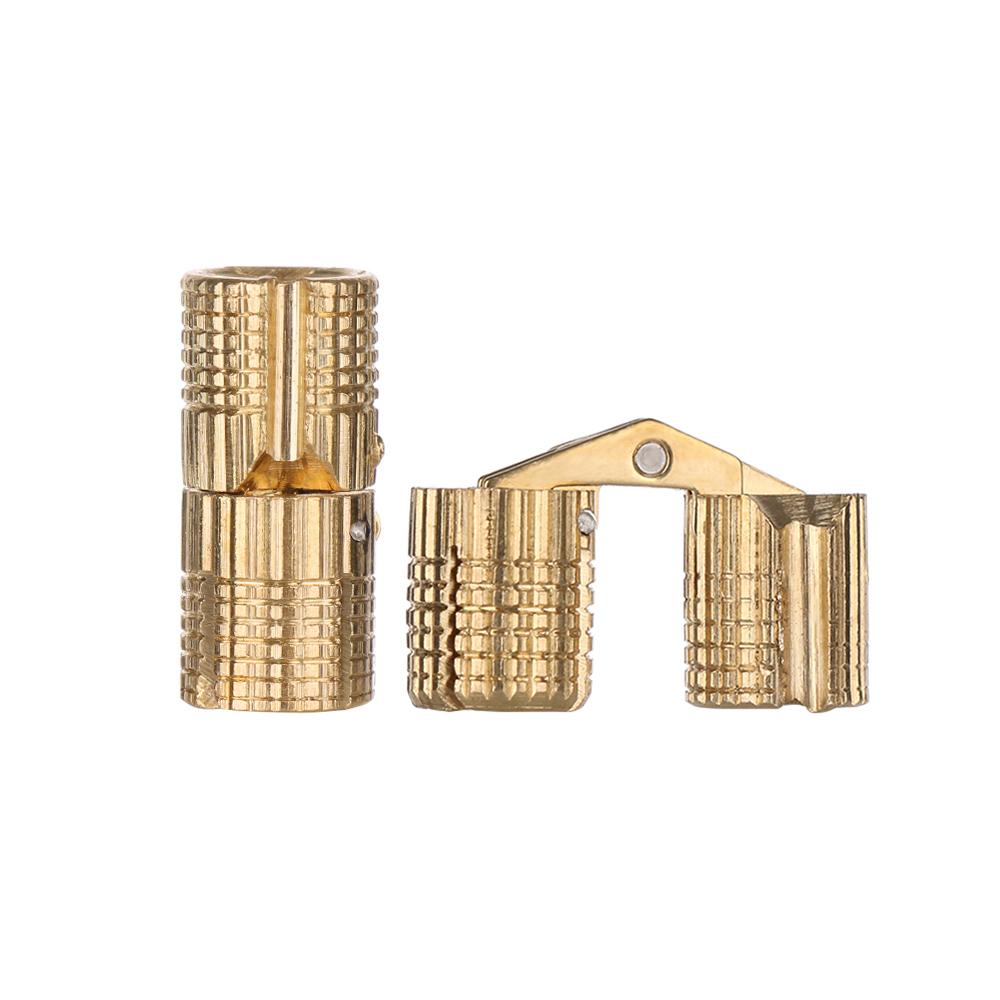 1pc New Invisible Cupboard  Cylindrical Brass Hinges Furniture Hinges