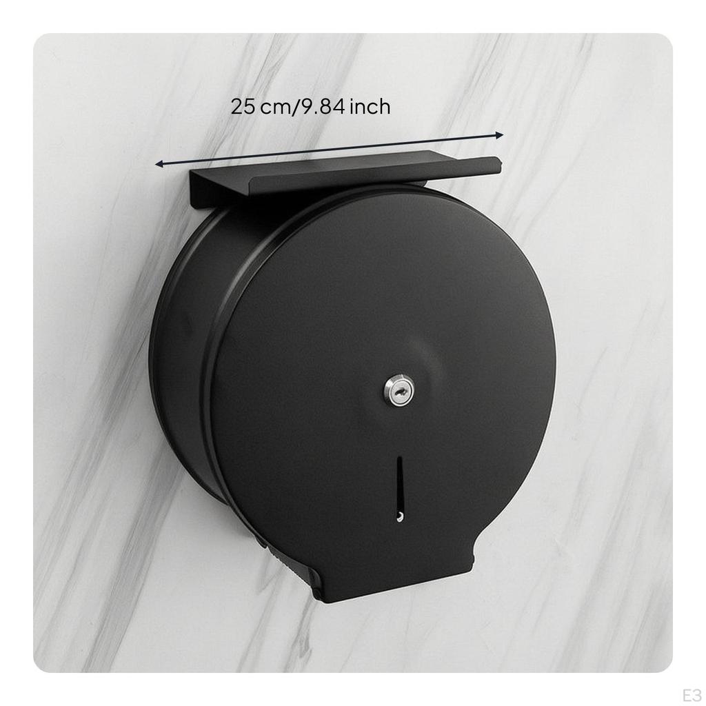 Toilet Paper Dispenser Stainless Steel WallMounted Lockable Roll Holder for