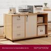 Multi-Layer Office Storage Cabinet with Lock and Drawers
