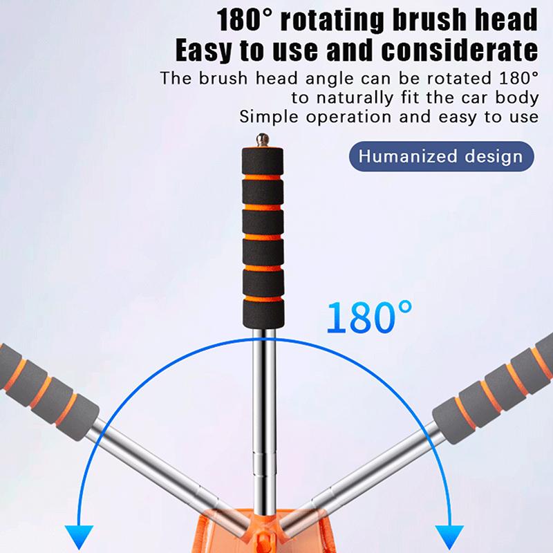 Car Window Cleaning Brush with Removable Microfiber Pad for Car Windshield Home Office Cleaning