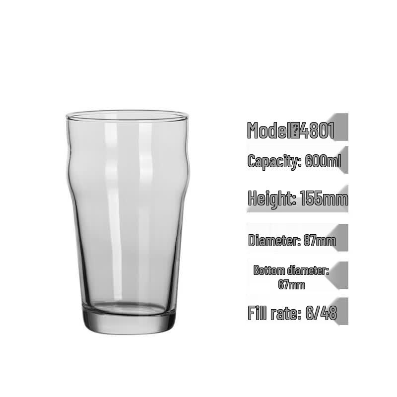 American Style Glass Pint Beverage Cups (Set of 3)