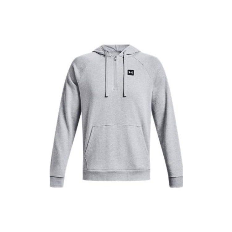 Under Armour Rival Sweatshirts Men's Gray Hooded Moderate Regular 1373371-011
