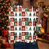 Women's Fashion Christmas Print Crewneck Long Sleeve Pullover Top, Casual Holiday Shirt