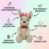 Christmas Linen Fabric French Bulldog Doll Ornament with Wreath - Exquisite Soft-Filled Puppy Figurine