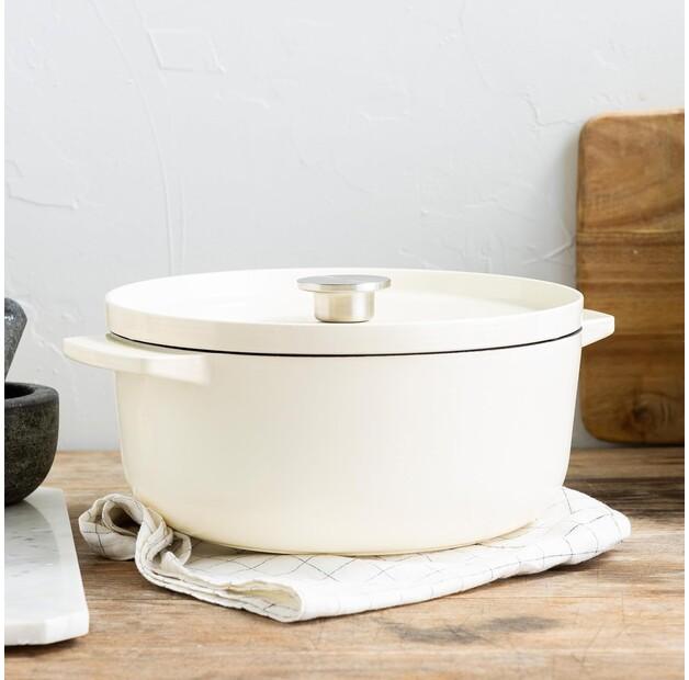 Cast Iron Frying Pan KitchenAid Round 26 Cm Cream (CC006059-001)