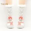 1 Paar Wintersocken mit Cartoon-Weihnachtsmann- und Elch-Print, mit Plüsch gefüttert, wärmespeichernd, Weihnachts-High-Tube-Socken, Beinwärmer, Herbst-Winter-Bodensocken, Weihnachtsgeschenk