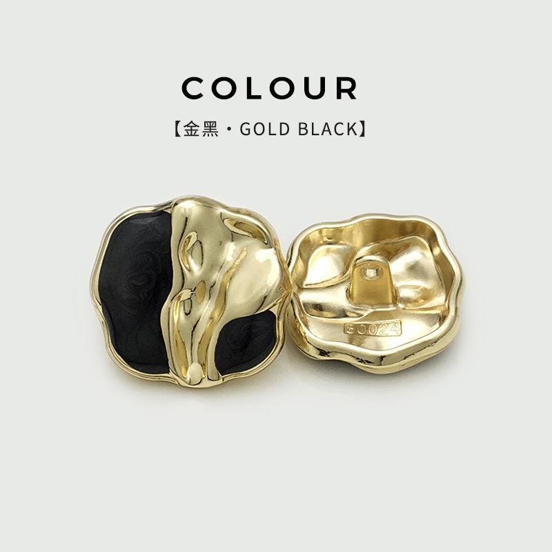 10 Piezas Botones de Chaqueta de Color de Moda con Forma Especial Botones Irregulares de Metal para Abrigo Suéter Botón de Costura DIY con Caña