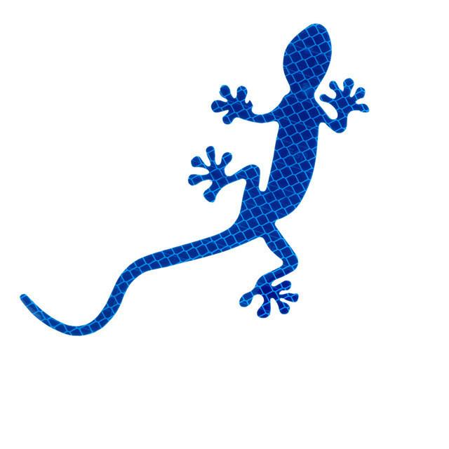 Gecko Reflective Safety Mark Cars Sticker PVC 3D Animal Decals Mark Night Driving Warning Strip Light Reflect Window Sticker