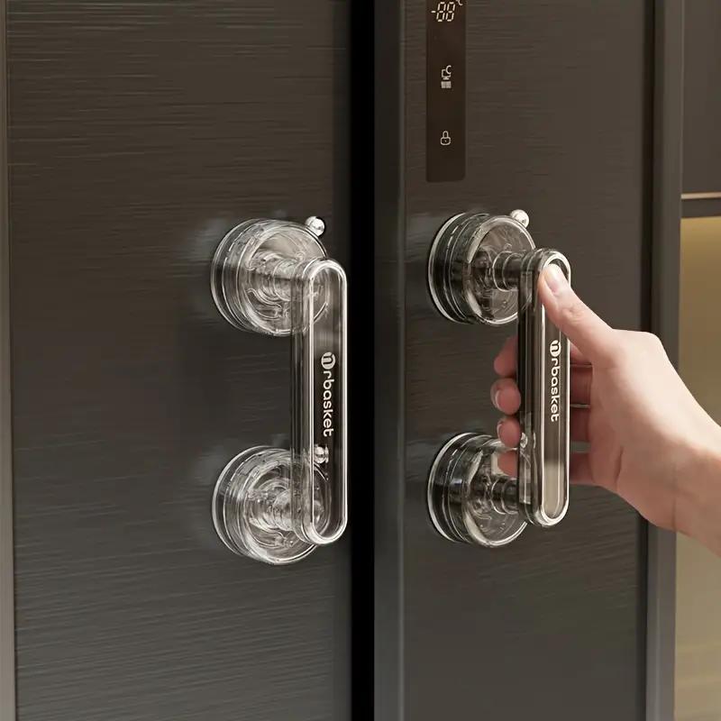 1 st Sugkopp Glasdörrhandtag Fri Stansning Badrum Skjutdörr Starkt Ledstång Fönster Skåpdörr Kylskåpshandtag