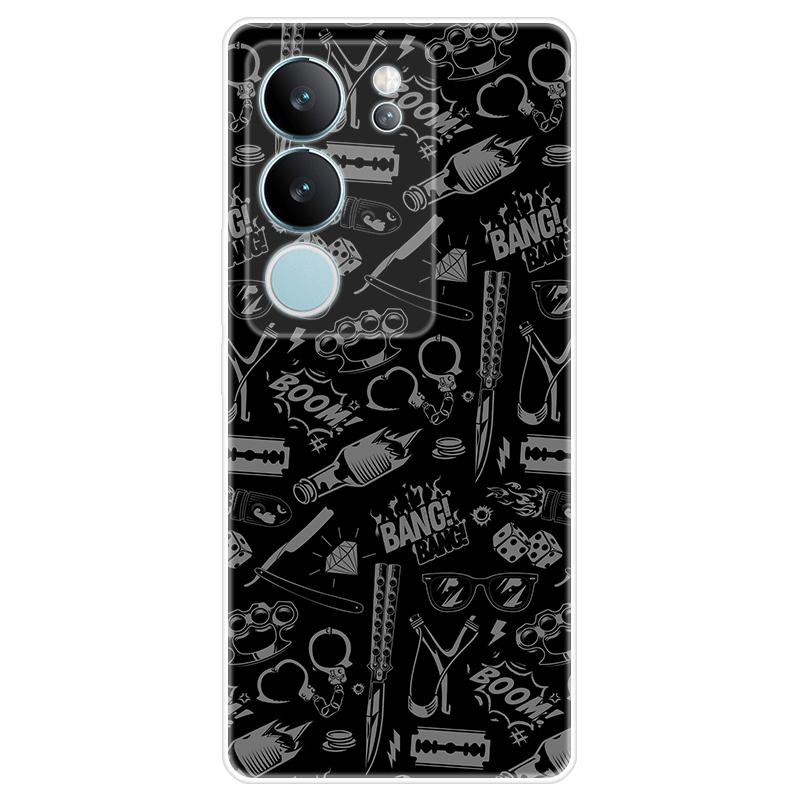 Soft Silicone For Vivo V29 Case TPU Painted Back Cover Vivo V29 Casing