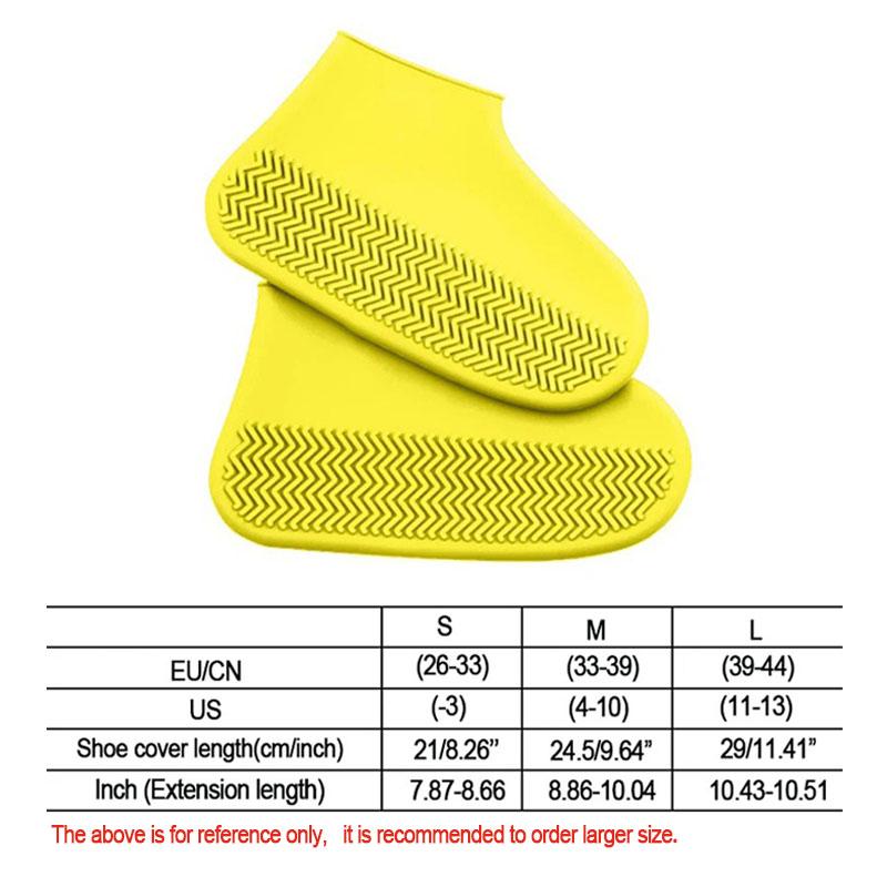 Waterproof Rain Shoes Covers Silicone Non-slip Wear-resistant Outdoor Adult Children Boots Portable Elastic Reusable