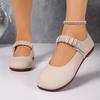 Single shoes women's new temperament retro flat-soled soft-soled Doudou shoes casual and gentle with skirts and small leather shoes