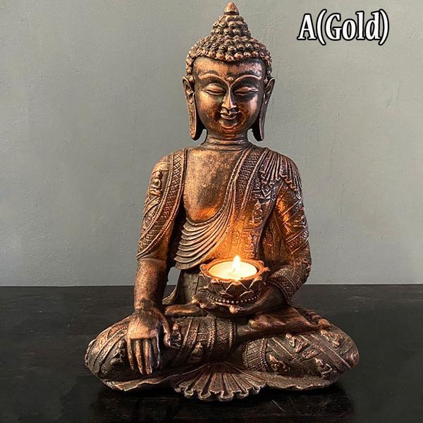 

Медитирующая тайская статуя Будды, фигурка дзен-сада, скульптура Будды - внутренний/наружный декор для дома, сада, патио, террасы, крыльца, художественное украшение двора